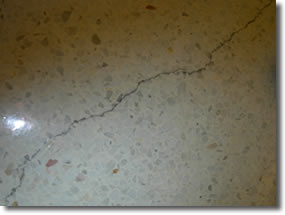 Cracked terrazzo